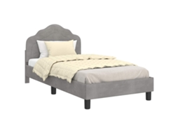 Estrutura de Cama Infantil com Cabeceira Cinzento Claro 80x160 cm MAISON EXCLUSIVE