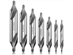 Conjunto de brocas centrais de 60 graus com 7 peças para metalurgia CXC (1/1,5/2/2,5/3/4/5)