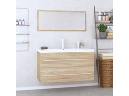 Vidaxl 3 Pcs Conj. Móveis Casa De Banho Cor Carvalho Sonoma