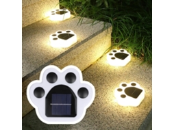Kit com 4 Luminárias Solares AQUAFORGE de Solo para Jardim com Iluminação Led