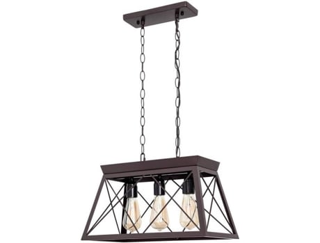 Candeeiro de Teto  Nara (Castanho - E27 - Máx. 60W - Metal)