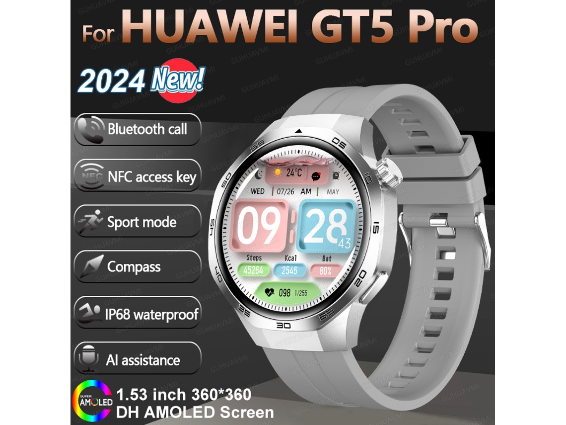 Relógio Inteligente Multifuncional Mdug Gt5 Pro Para Homens E Mulheres, Pulseira Esportiva À Prova Dágua De 1,2 Polegadas