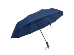 Paraguas Automático Compacto De Acero Negro Uv Resistente Para Viaje Y Negocios Azul Oscuro