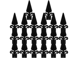 Amosfun Conjunto De 20 Ponteiras Portão Em Plástico Preto Com Características Antirriscos E Antidesgaste Para Cercas
