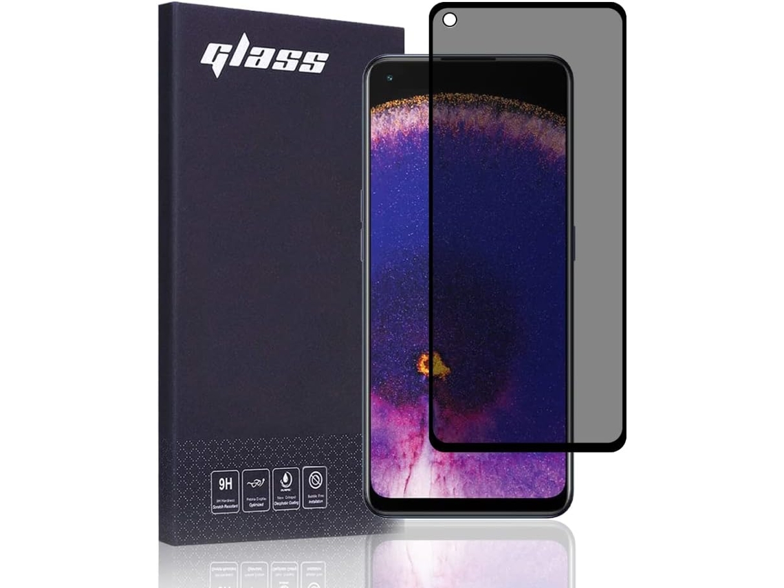Película de Ecrã Antiespião Cobertura Total Dureza Privacidade para Oppo Reno 5 HONGWE. Vidro Temperado
