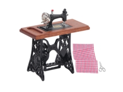 Ats máquina de Coser Simulada Miniatsura para Casa de Muñecas, Mueble Pequeño Accesorio de Juguete