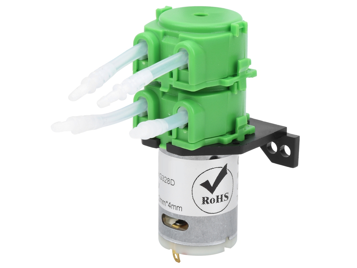 Laxiscreed Bomba Mini De Peristáltica Com Cabeça Dupla Para Líquidos Viscosos E Não Viscosos, Ideal Para Circulação De Água Em Aquários