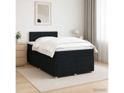 Vidaxl Cama Box Spring Com Colchão Preto 120 X 190 Cm Tecido