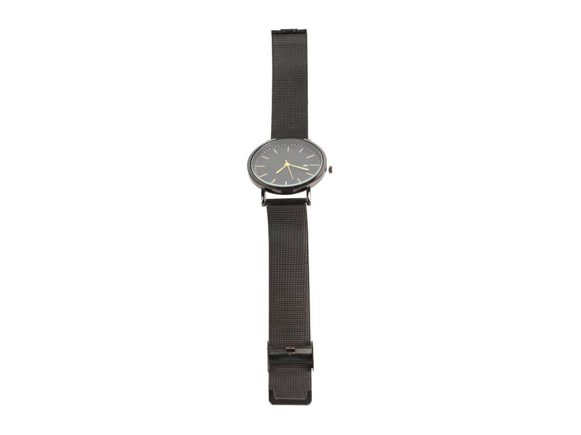 Relógio de Pulso Masculino com Pulseira de Aço Inoxidável, Quartzo e Calendário S/MARCA