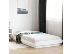 Vidaxl Estrutura Cama C/ Luzes Led 100x200 Cm Derivados Madeira Branco