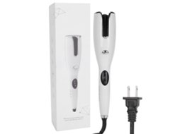 Chapinha De Cachos Automática Anti-queda Portátil Com Lcd Branca Para Cabelo De Qualquer Tipo