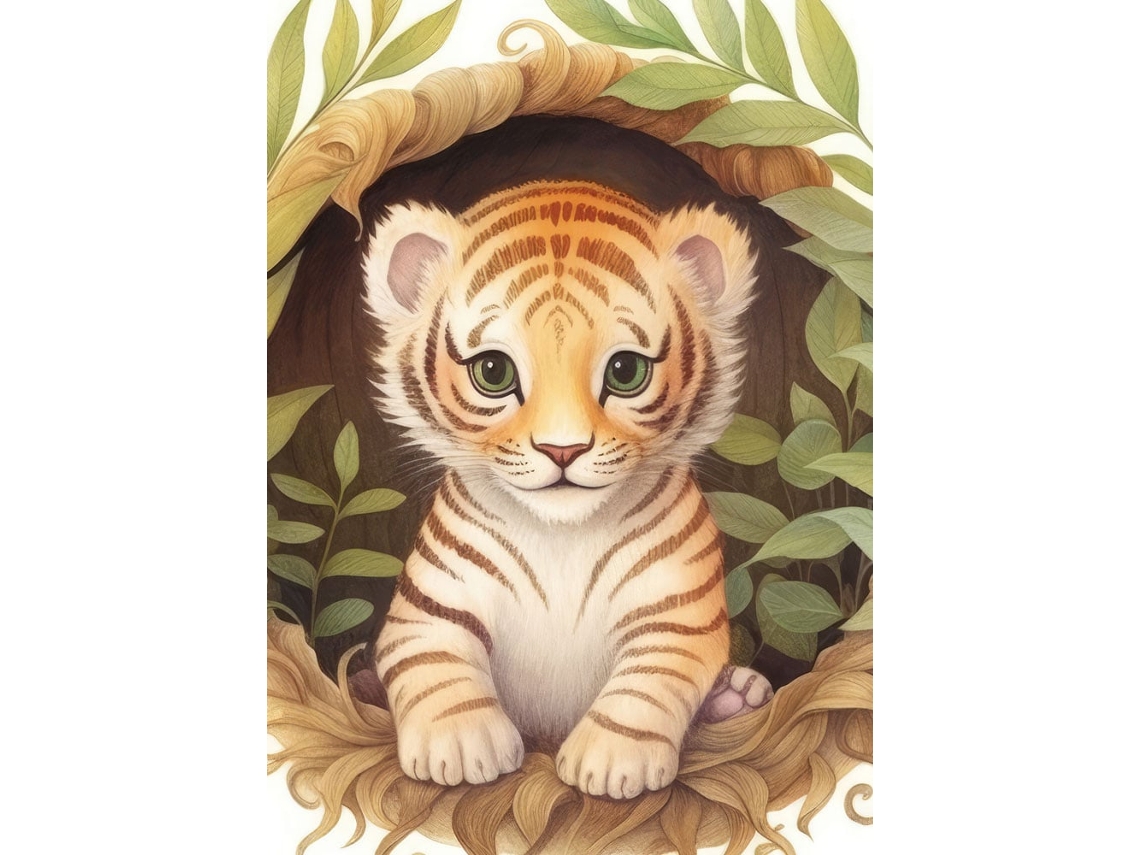 Quebra Cabeça Yazz Tigre Fofo 1000 Peças