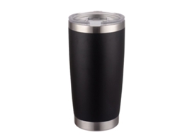 2026-taza Termo De Acero Inoxidable 20 Oz, Aislada Al Vacío, Tapa Magnética, Para Camping Y Senderismo, Negra