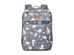 Mochila Maternal, Bolsa para Bebê Multifuncional, com Trocador de Fraldas, Presente para Futuras Mamães SPQMENT (medusa Cinza)