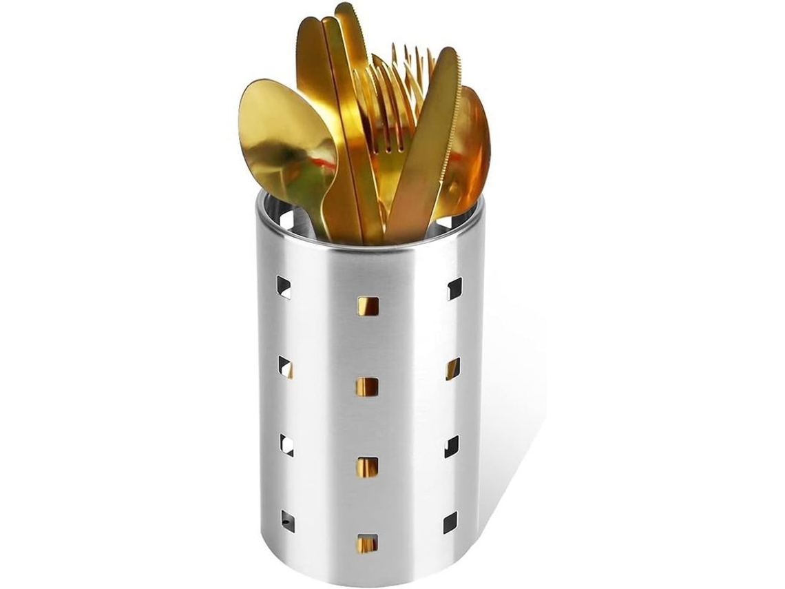 Porta Cubiertos Acero Inoxidable Organizador de Utensilios Cocina para Cuchillos Cucharas Tenedores Regalo Navidad