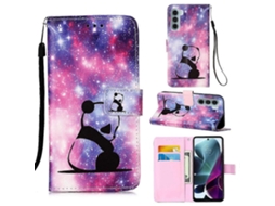 Capa De Celular Em Couro Liso Com Desenho Colorido Para Motorola Moto G200 5g / Edge S30