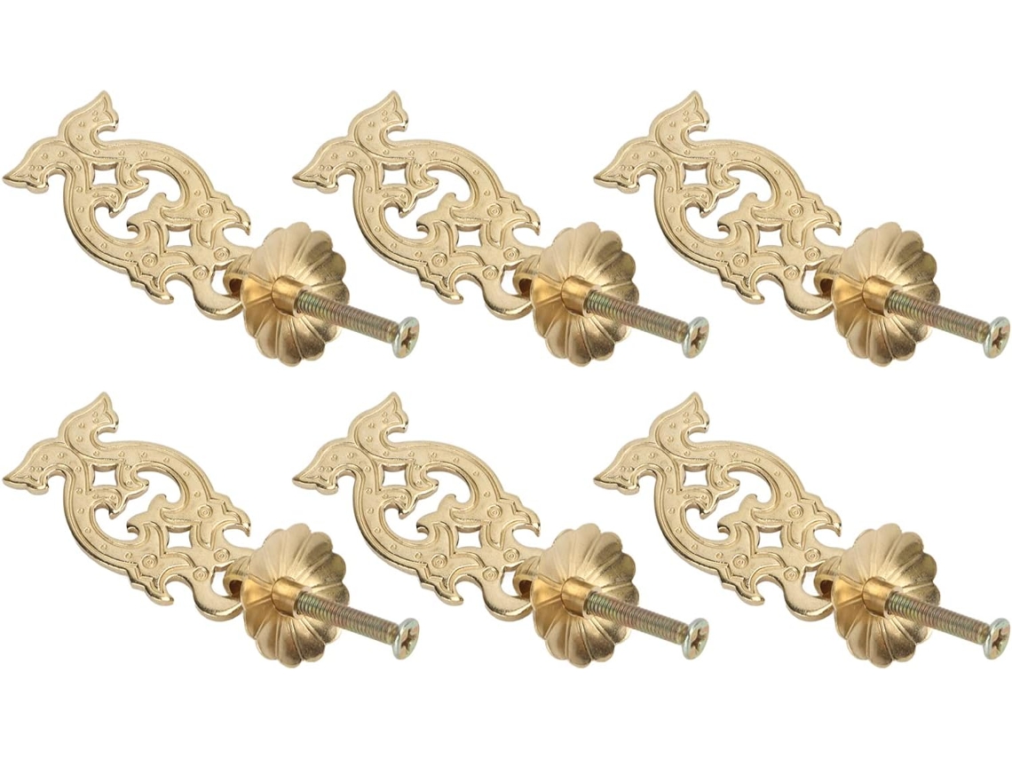 Puxador De Gaveta Antigo, Elegante, Pequeno, Com Design De Dragão Duplo Para Portas Armário, Decoração Para Casa, Latão