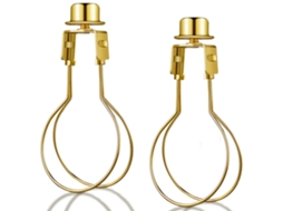 Suporte para Abajur pinça dourado, reposição para luminária de mesa, 2 unidades | S/MARCA