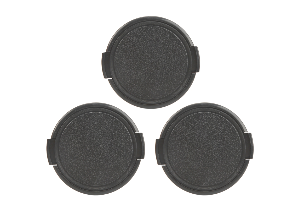 Conjunto de 3 Tampas de Encaixe para Lentes de Câmera de 58mm, Tampas Protetoras de Reposição
