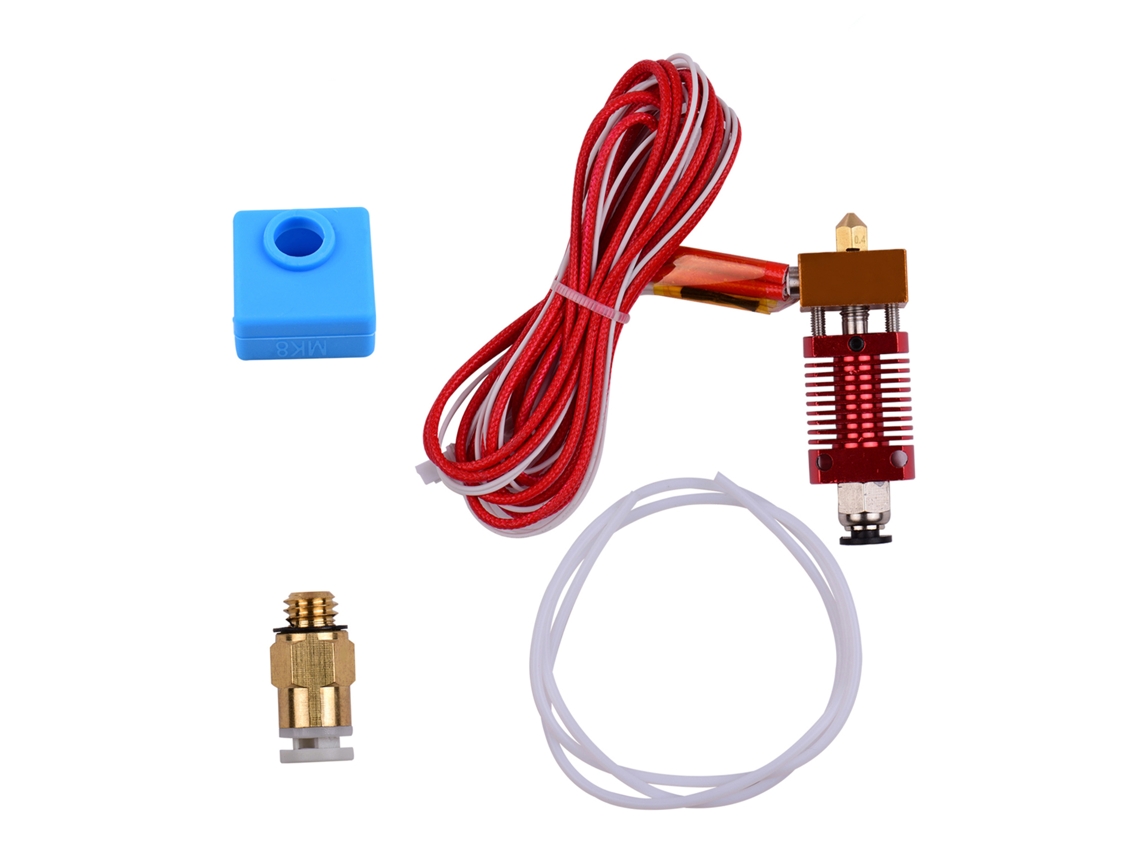 Kit Hotend Extruder Com Bico 0.4mm Bloco De Aquecimento Alumínio Para Creality Cr-10 Cr-10s Ender 3 Pro Impressora 3d 12/24v 40w