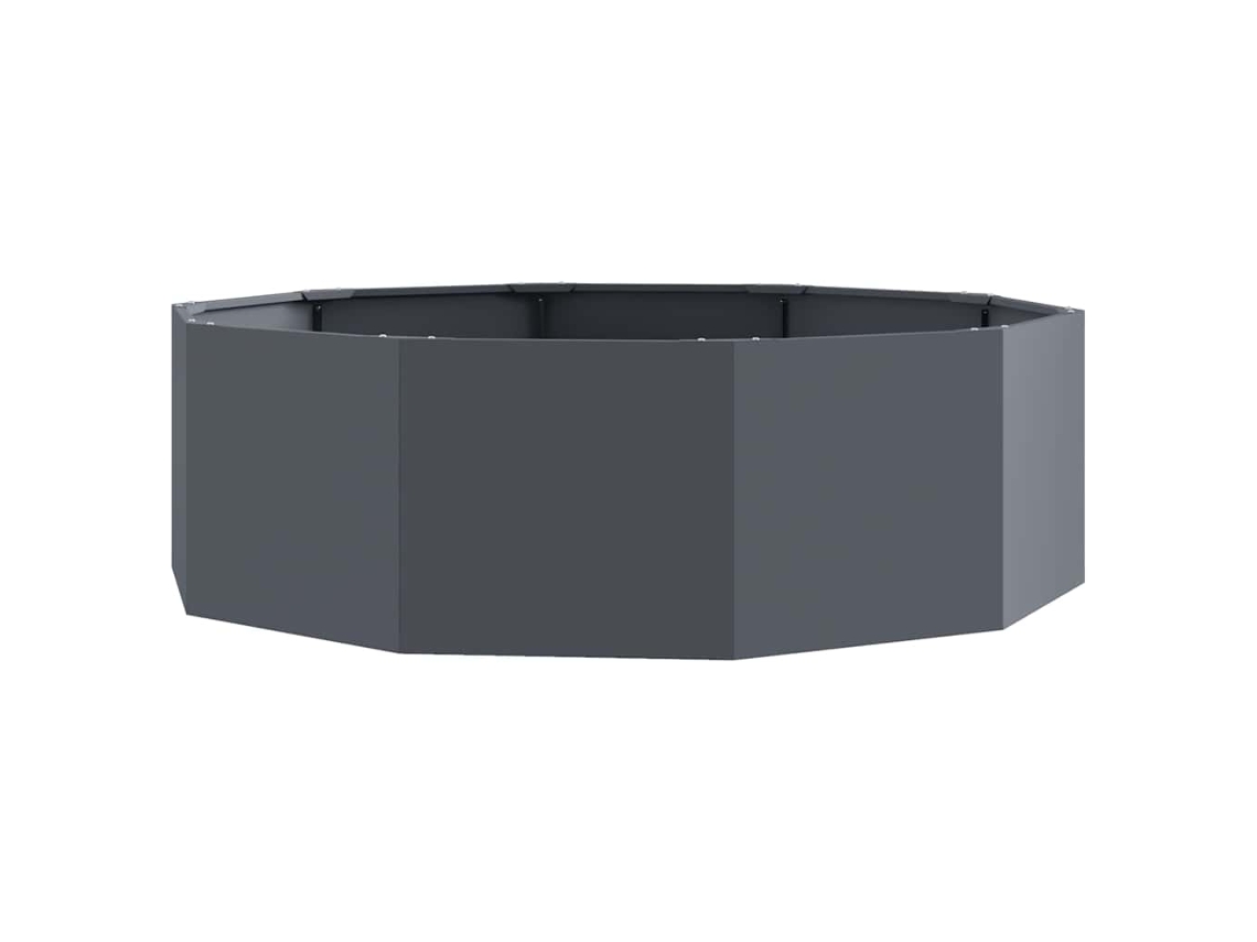 Conjunto 1 Vaso De Jardim Vidaxl Antracite Aço (120 X 120 X 35 Cm)