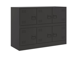 Aparador 99x39x73 Cm Aço Preto MAISON EXCLUSIVE
