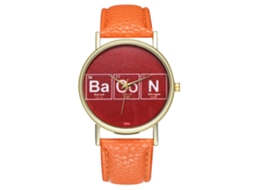 Reloj De Cuarzo Clásico Moderno Pareja Casual Unisex Regalo (naranja)
