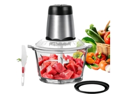 Processador De Alimentos Elétrico, 300w, Capacidade De 2l, 2 Velocidades Ajustáveis, 18 X 21 X 25 Cm, 4 Lâminas Em Dois Níveis