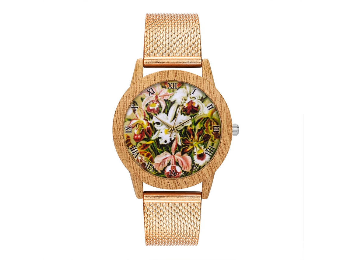 Relógio de pulso unissex Zhoulianfa Simple Quartz com pulseira de silicone (ouro rosa)