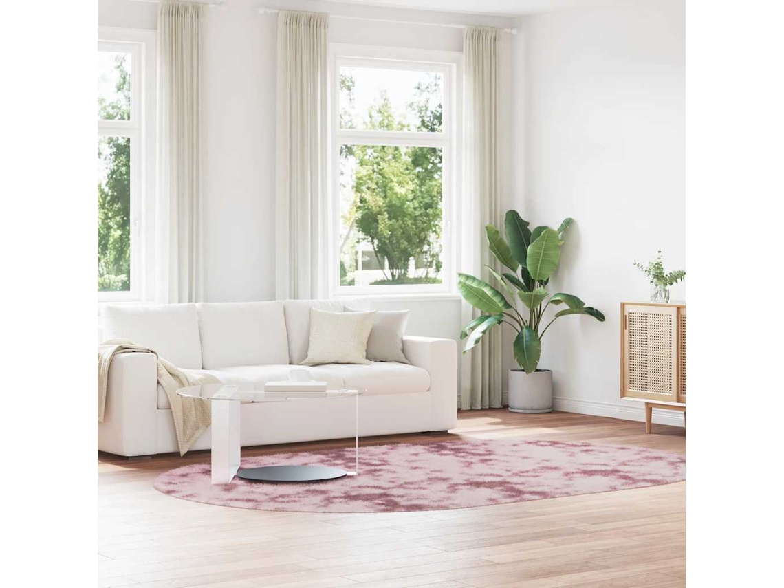 Vidaxl Tapete Shaggy De Pelo Alto Navarra 300x200 Cm Rosa Empoeirado