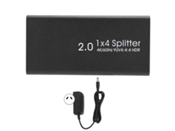 Divisor Hdmi 2.0 Alto Definition 4k 60hz 1x4 1 Entrada 4 Saídas Tela Dividida 100‑240vau