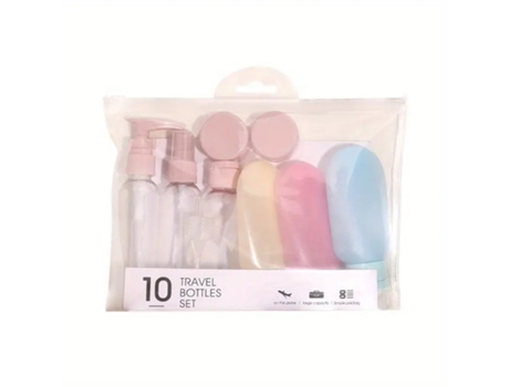 Conjunto de recipientes cosméticos de viagem, 10 peças Ecarla