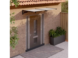 Vidaxl Toldo Para Porta 199x90 Cm Policarbonato Preto/transparente