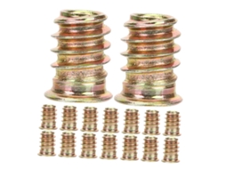 Plafope Conjunto De 40-insertos Roscados M6x15 Para Móveis, Porcas De Aço Carbono Para Madeira, Fixação Segura Para