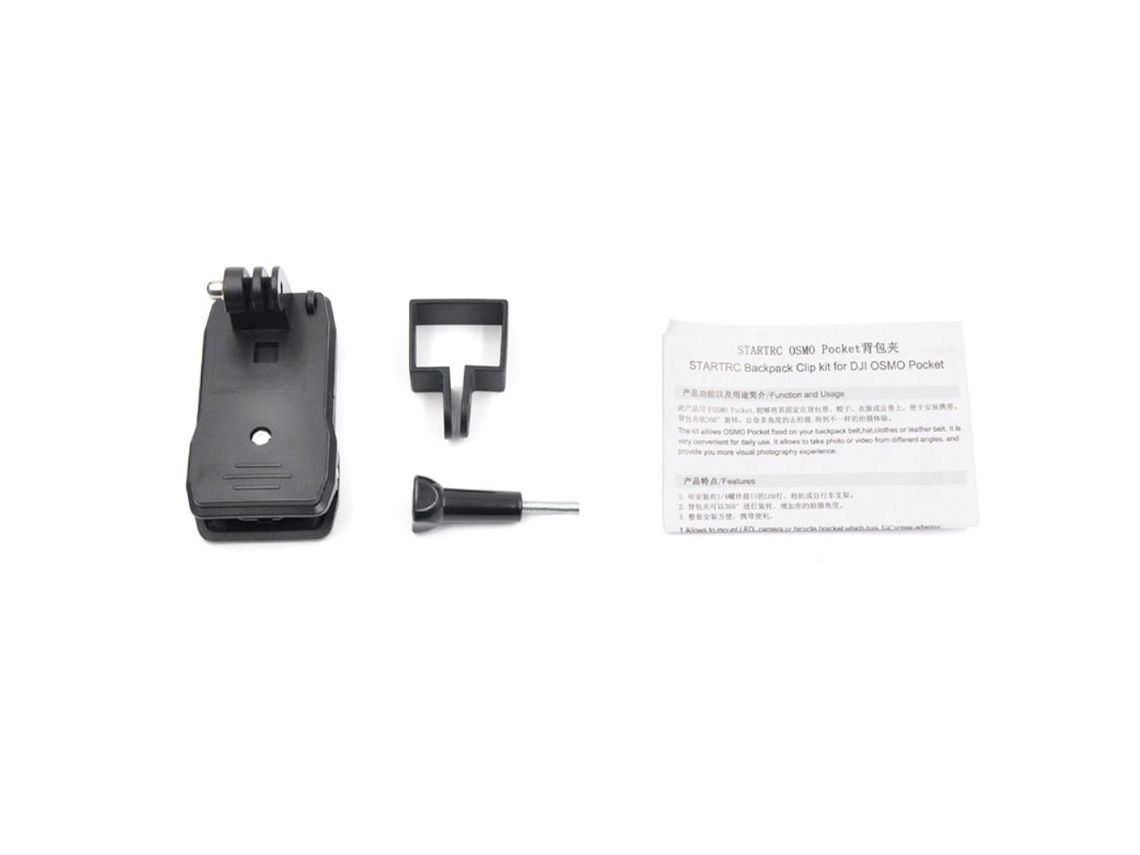 Aetheria pinça Rotativa para Mochila Compatível com Dji Osmo Pocket 2 Estabilizador Câmera Ação Portátil