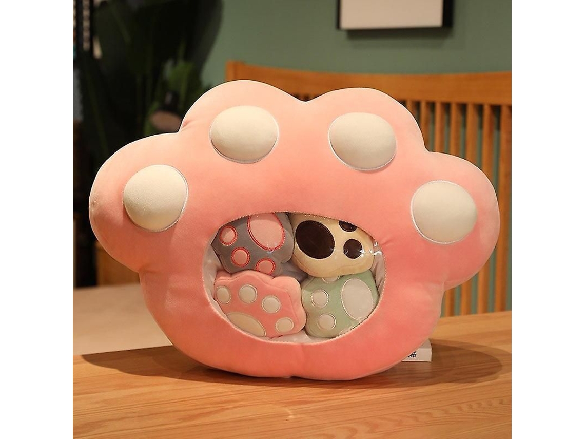 2026 almohada de Lectura Pinkcat de 47 Cm Con 5 Peluches Decorativos Kawaii para Niños.