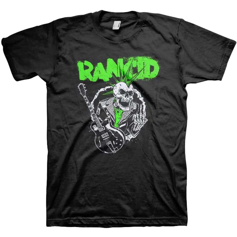 Rancid Skele Guitar T-shirt Unisex Rockinstone Size:xl