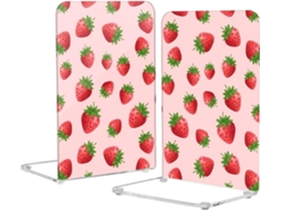 Suportes Para Livros Em Acrílico Rosa Formato De Morango, Com Almofadas Antiderrapantes, Porta Revistas Moderno Para