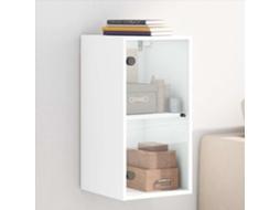 Vidaxl Armário De Parede C/ Portas De Vidro 35x37x68,5 Cm Branco