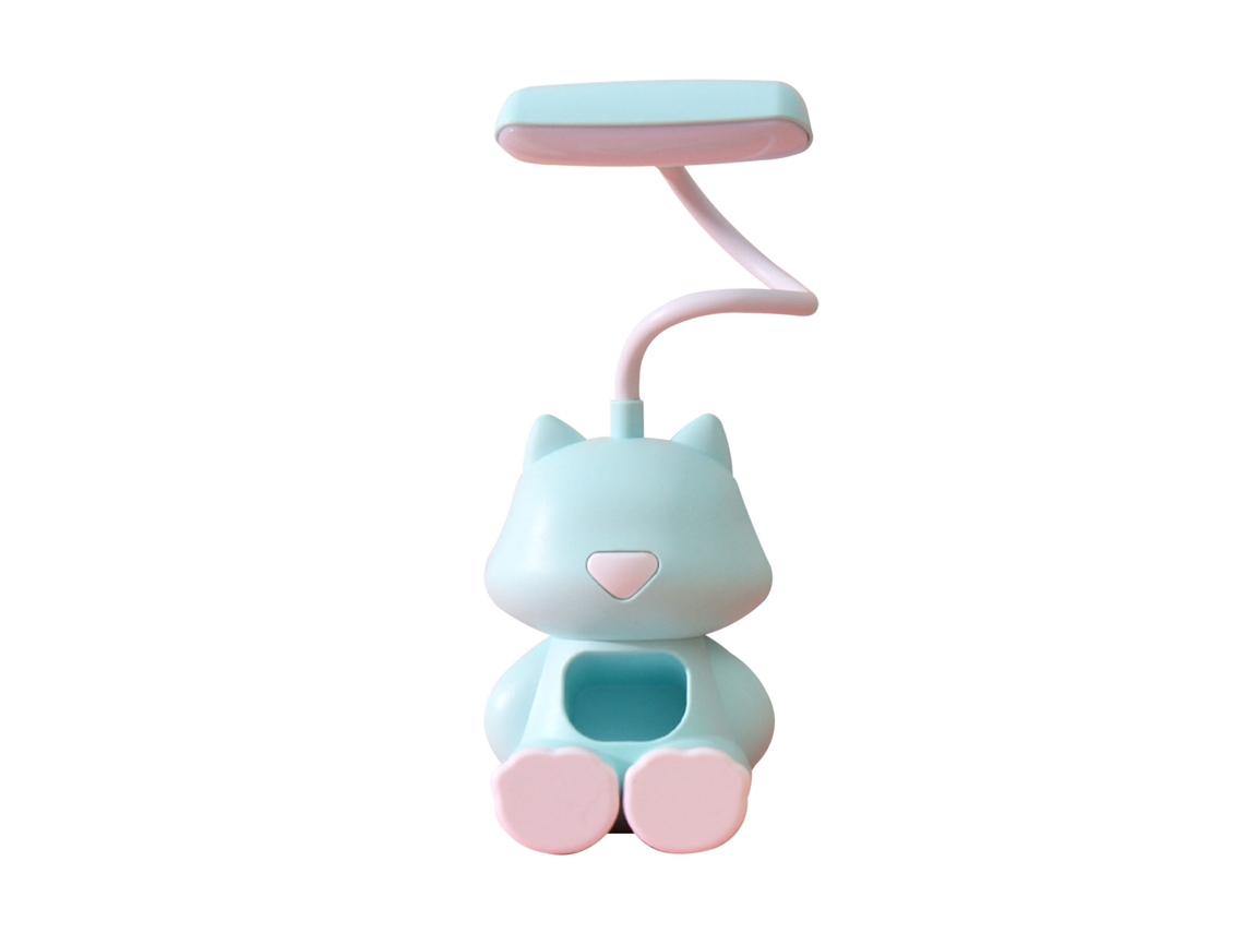 Lâmpada de Mesa Infantil Cartoon com Pescoço de Ganso Flexível Usb Recarregável | S/MARCA