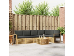 Vidaxl Conjunto De Sofás Para Exterior 7 Pcs Branco E Antracite