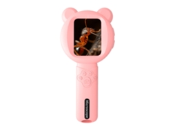 Microscópio Infantil Digital Com Ecrã Ips 2.8", 500x E Leds 3 Cores - Rosa - Eifson