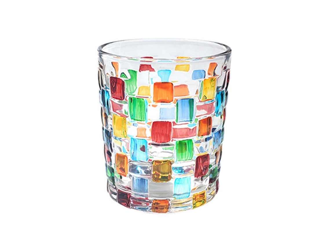 Copo De Whiskey Cristal Pintado
