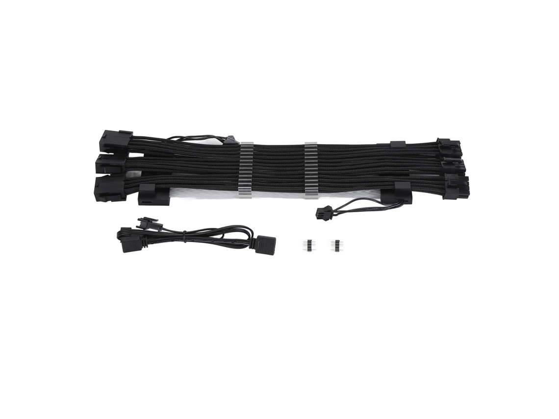 Cabo De Extensão Argb Com Duas Pontas 18awg 3x8p Com Mangueira Para Gabinete De Computador