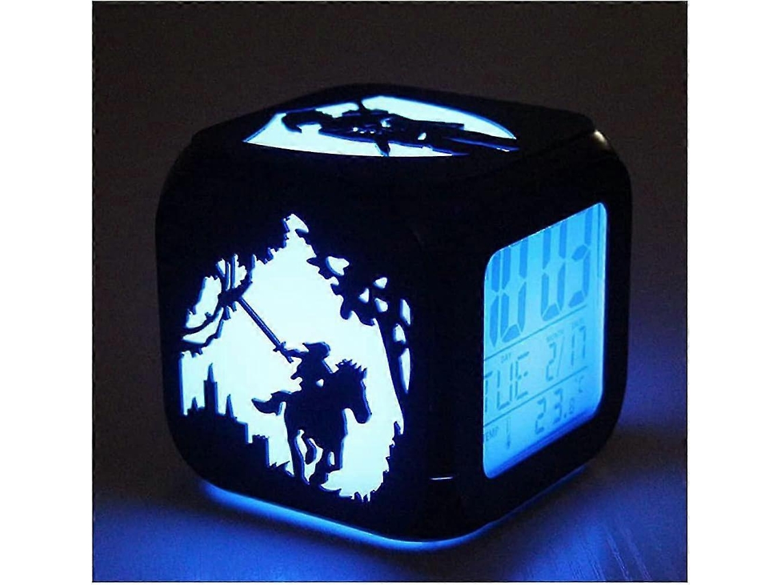 The Legend Of Zelda Relógio De Despertador Led Estéreo 3d Criativo Pequeno Para Quarto Infantil Com Luz Noturna Led Relógio Eletrô Slowmoose