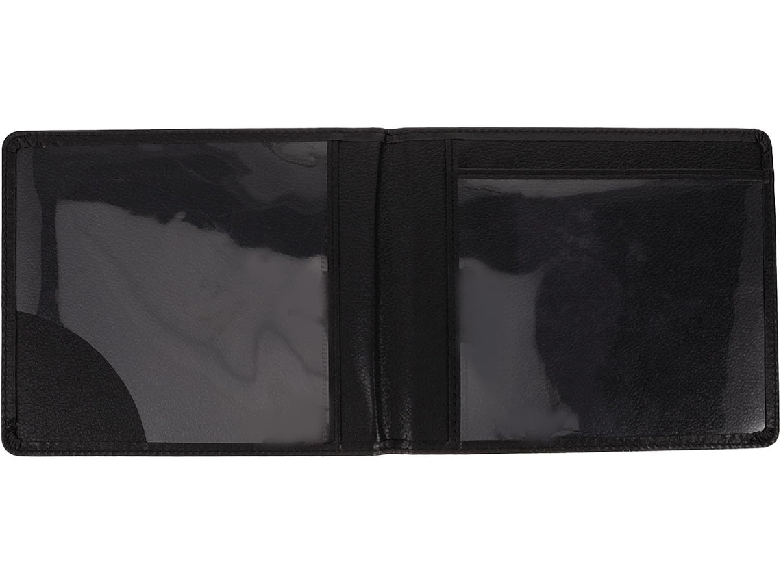 Lurelia Porta-cartões Resistente Em Pvc E Couro Pu Preto Para Escritório E Escola