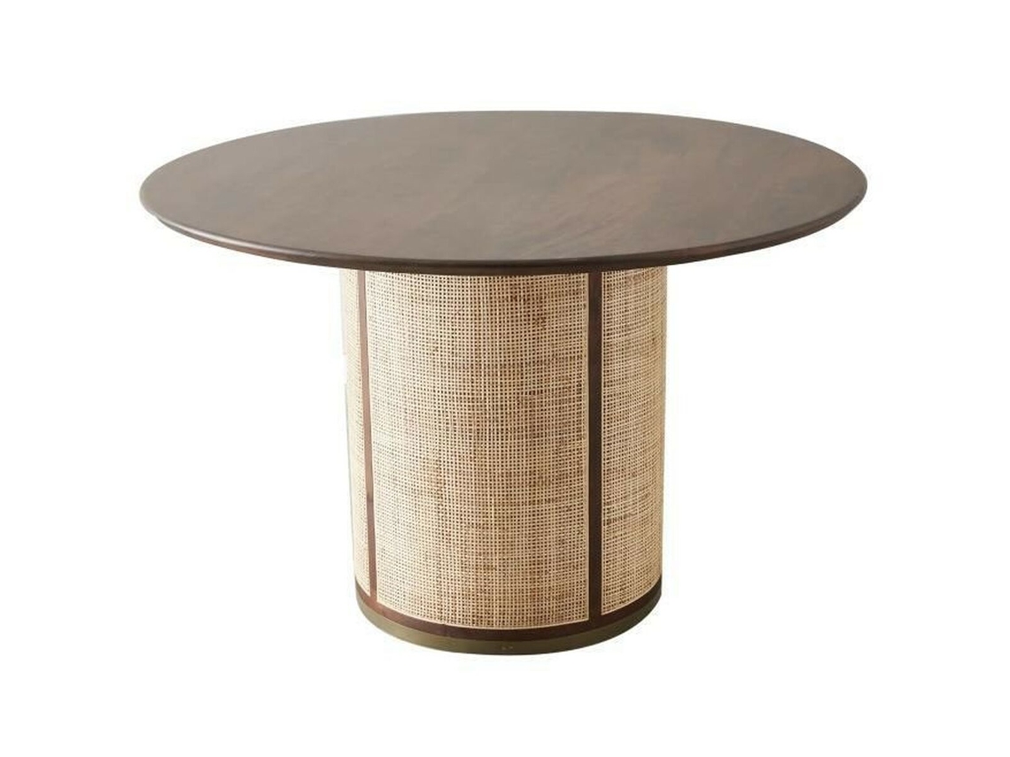 Mesa De Jantar Home Esprit Madeira De Mangueira 130 X 130 X 76 Cm