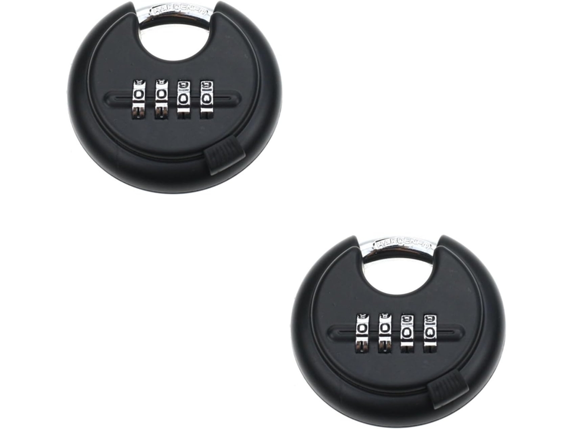 Conjunto De 2 Cadeados Disco, 70mm, Cadeado Combinação Codificada 4