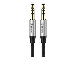 Cabo Auxiliar Baseus M30 De 100 Cm, Prata/ Preto