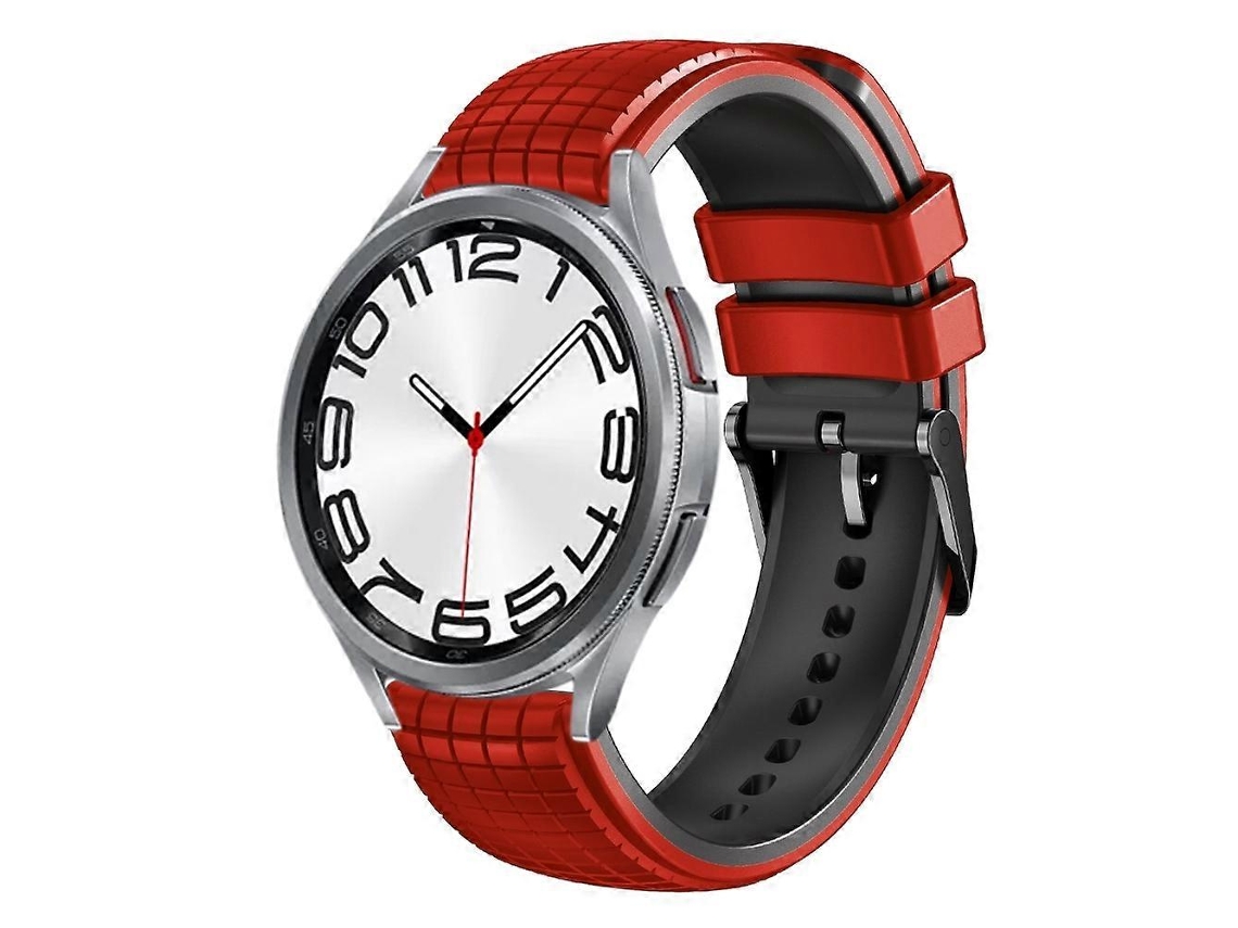 Pulseira De Silicone Bicolor Com Malha De 20 Mm